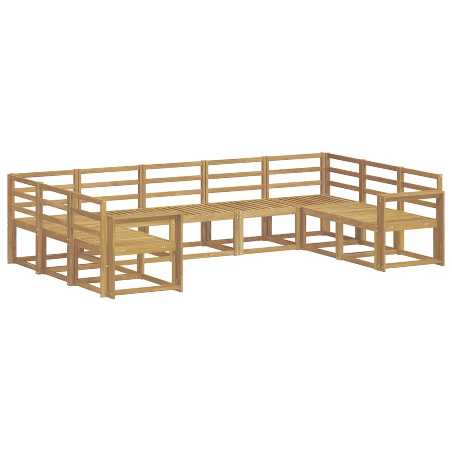 Ensemble de canapés d'extérieur 9 pcs Blanc - 2