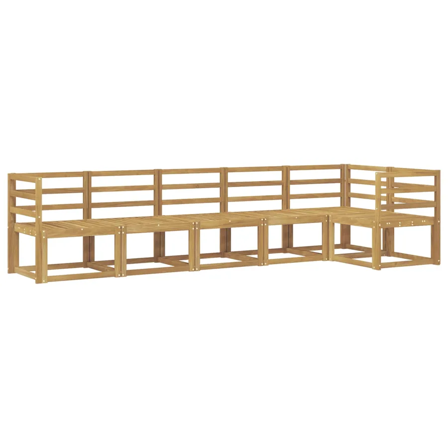 Ensemble de canapés d'extérieur 6 pcs Blanc - 2