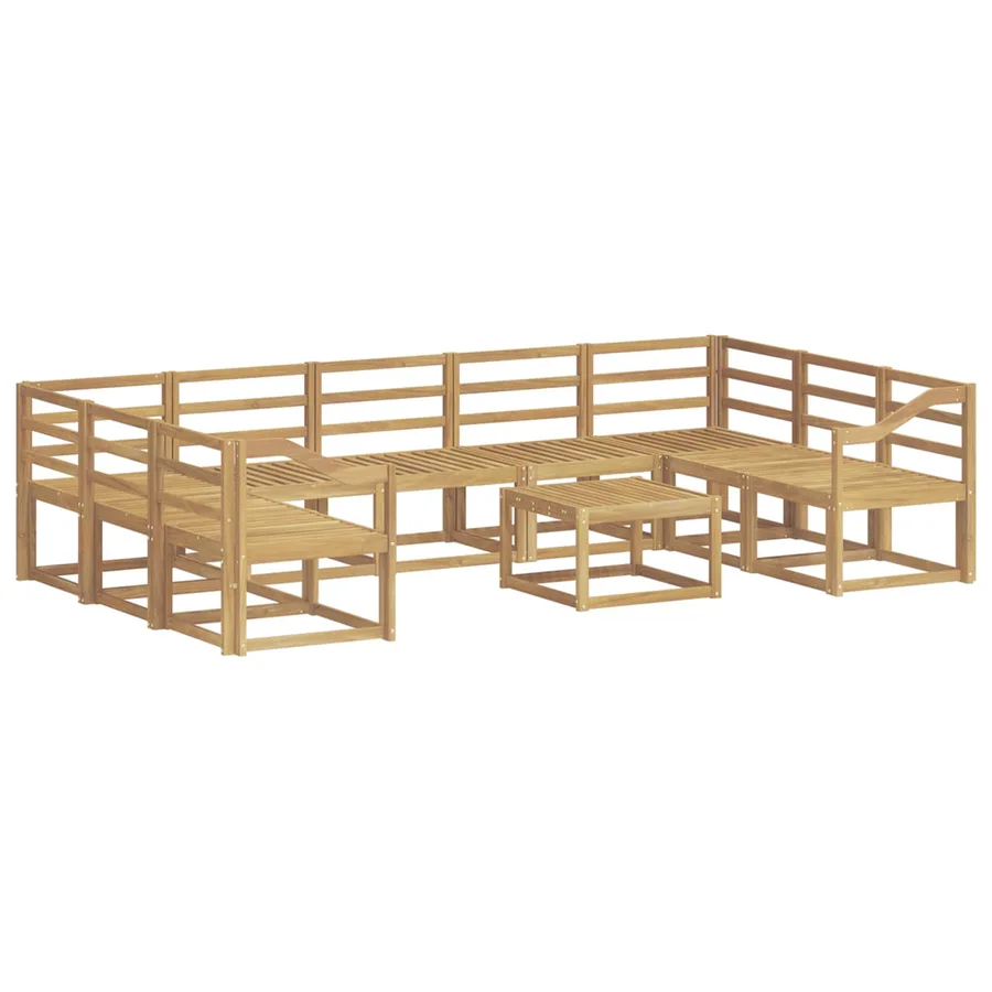 Ensemble de canapés d'extérieur 10 pcs Blanc - 2