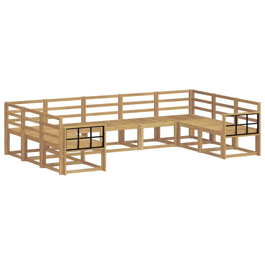 Ensemble de canapés d'extérieur 9 pcs Blanc - 2