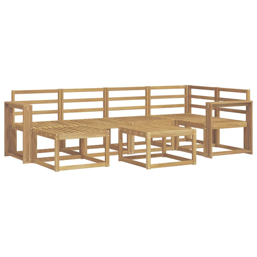 Ensemble de canapés d'extérieur 7 pcs Blanc - 2