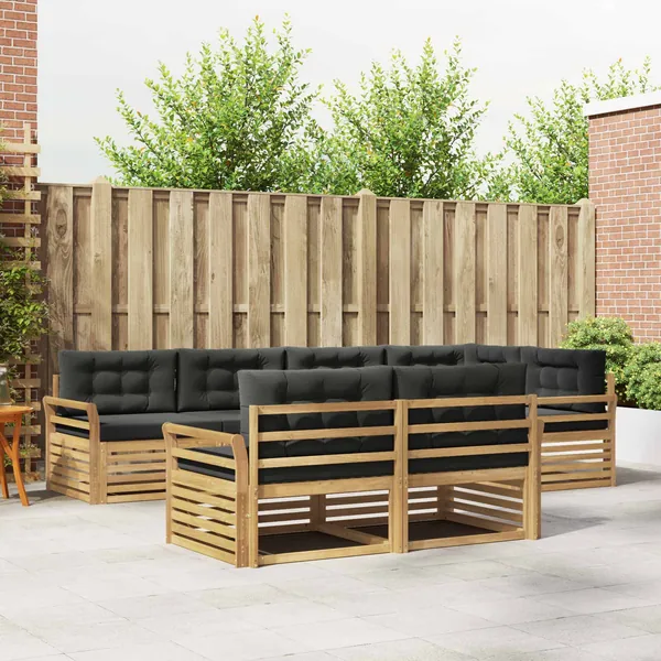 Ensemble de canapés d'extérieur 7 pc Blanc et anthracite