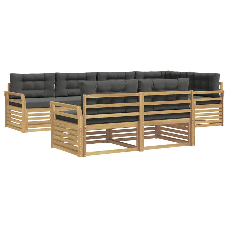 Ensemble de canapés d'extérieur 7 pc Blanc et anthracite - 2