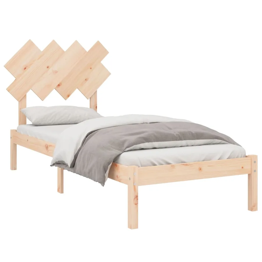 Cadre de lit sans matelas 90x200 cm bois massif - 3