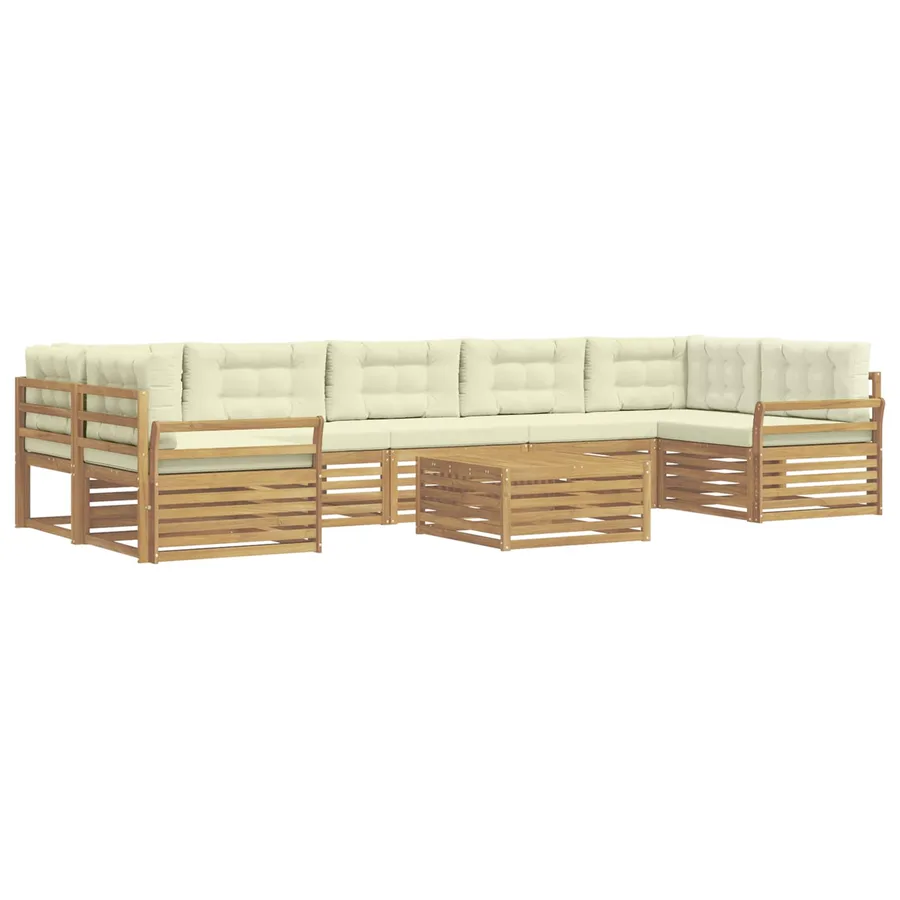 Ensemble de canapés d'extérieur 8 pc Blanc et crème - 2