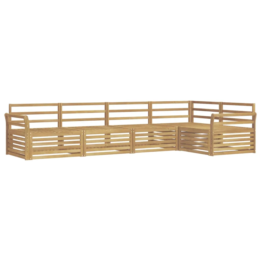Ensemble de canapés d'extérieur 5 pc Blanc Bois d'Acacia Massif - 2