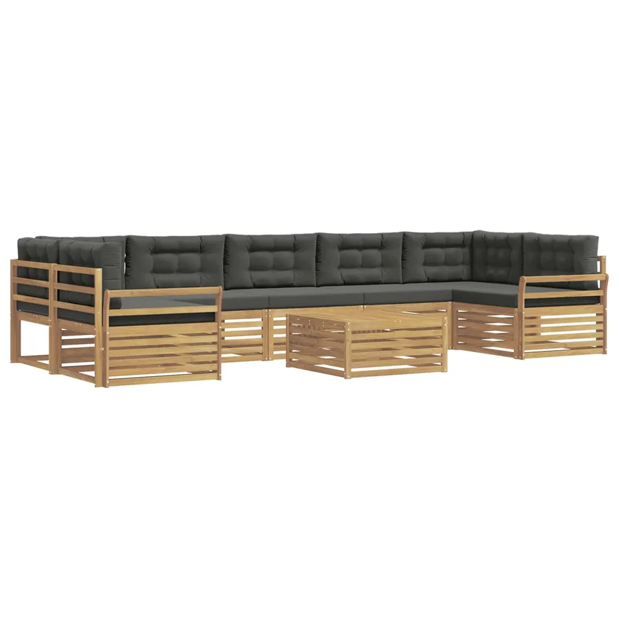 Ensemble de canapés d'extérieur 8 pc Blanc et anthracite - 2