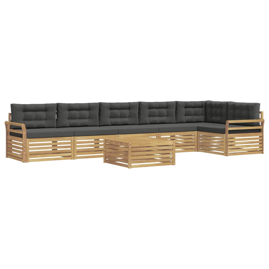 Ensemble de canapés d'extérieur 7 pc Blanc et anthracite - 2