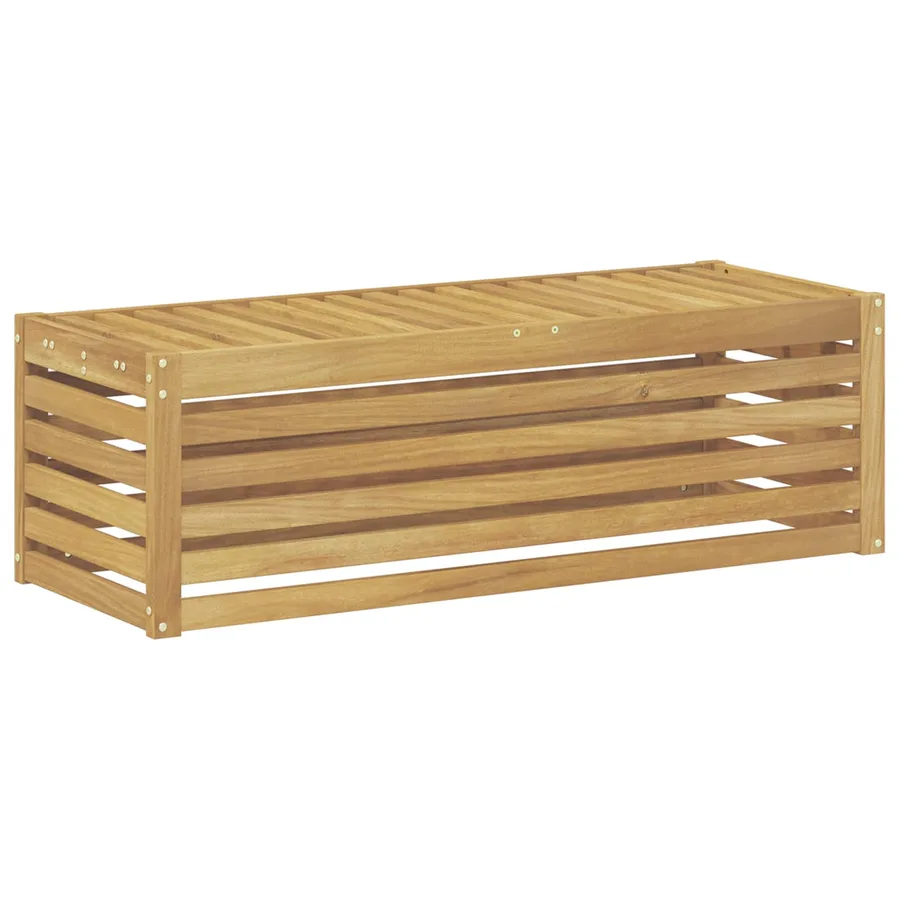 Banc de Jardin Blanc 115 x 43 x 37 cm Bois d'Acacia Massif - 2