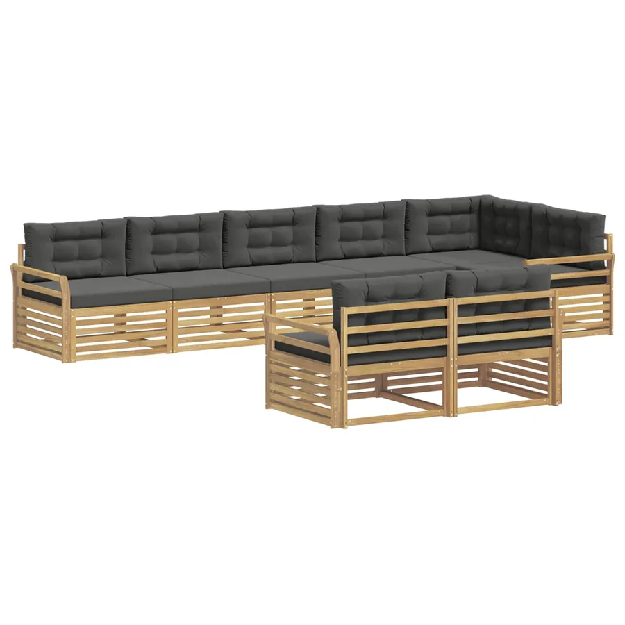 Ensemble de canapés d'extérieur 8 pc Blanc et anthracite - 2