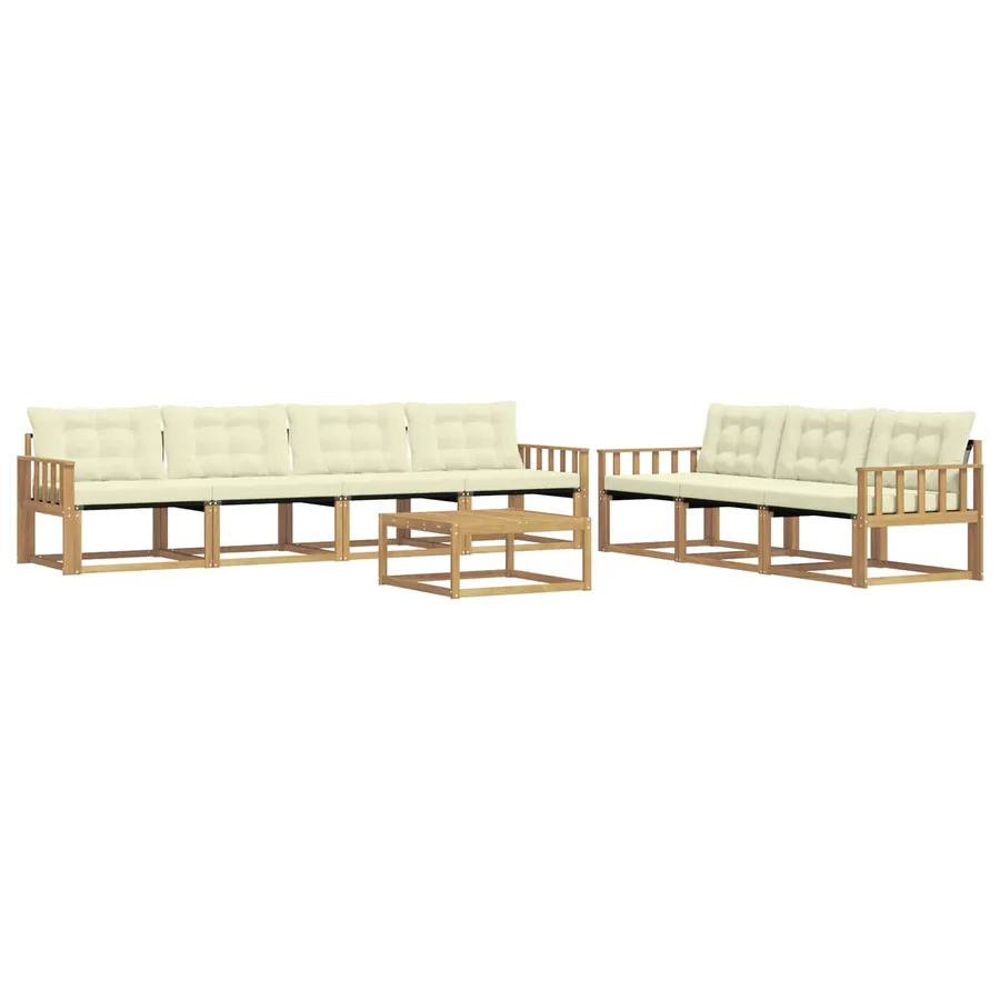 Ensemble de canapés d'extérieur 8 pcs Blanc et crème - 2