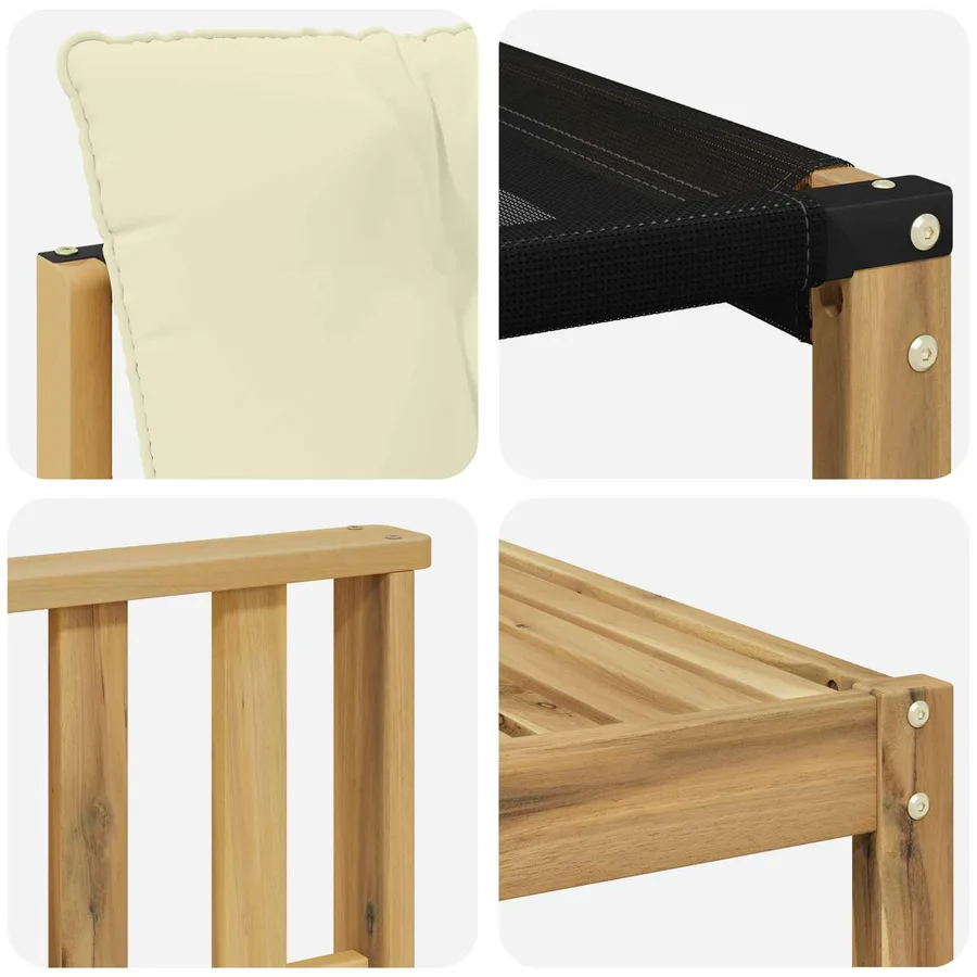 Ensemble de canapés d'extérieur 8 pcs Blanc et crème - 6