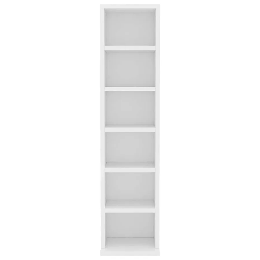 Armoire à CD Blanc 21x20x88 cm Bois d'ingénierie - 4