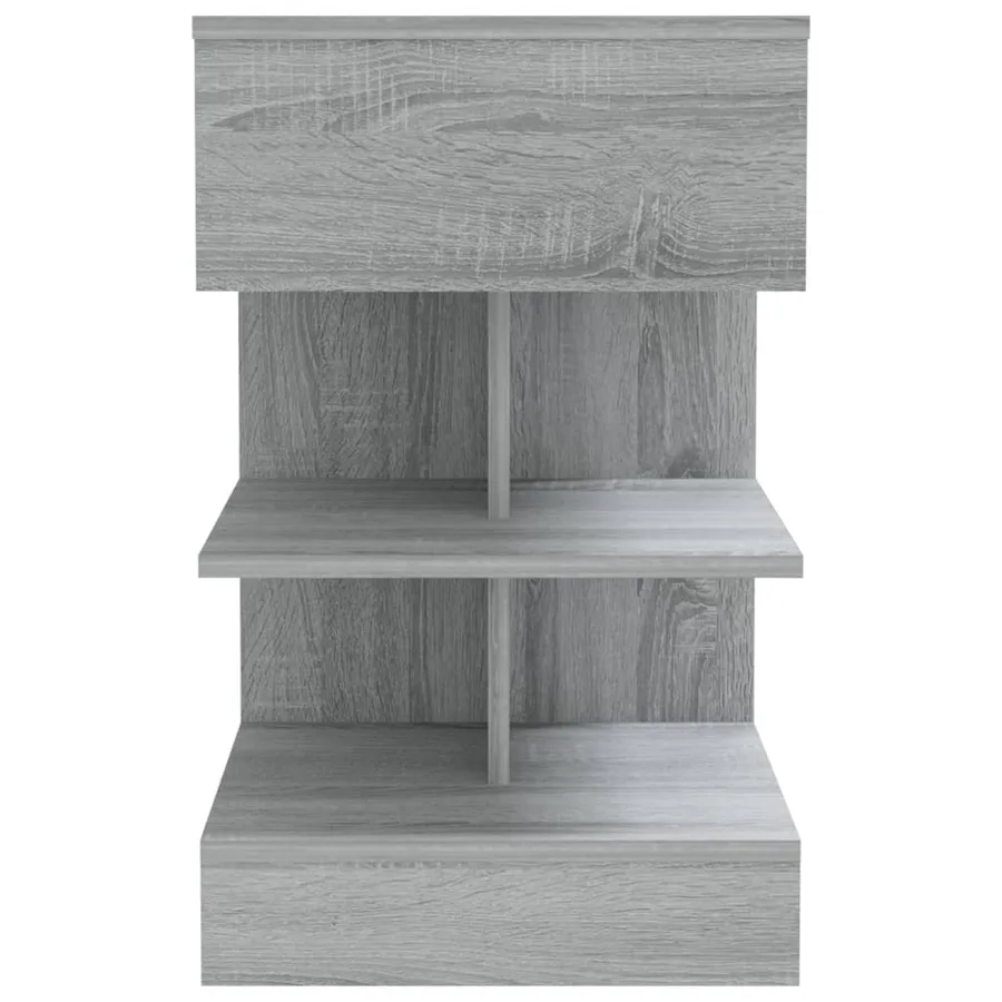 Table de chevet Sonoma gris 40x35x65 cm Bois d'ingénierie - 5