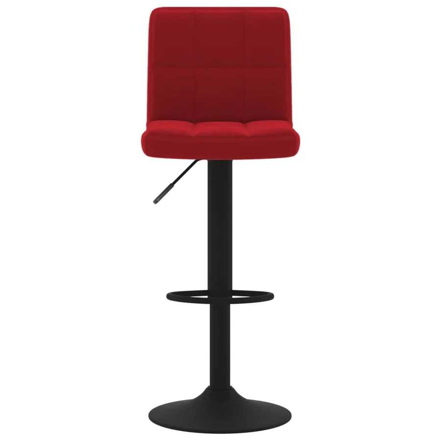 Tabourets de bar lot de 2 rouge bordeaux velours - 4