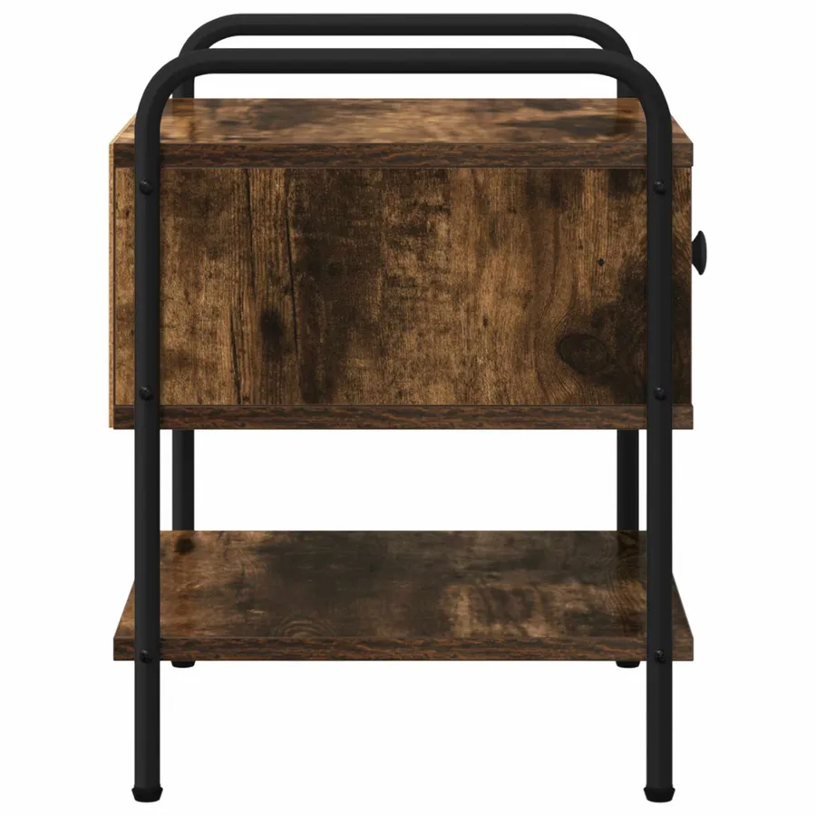 Table de chevet 2 pc Chêne fumé Bois d'ingénierie - 7
