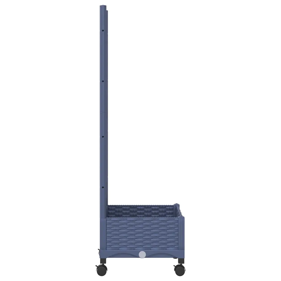 Bac de jardin avec treillis et roues Gris Bleu PP - 4