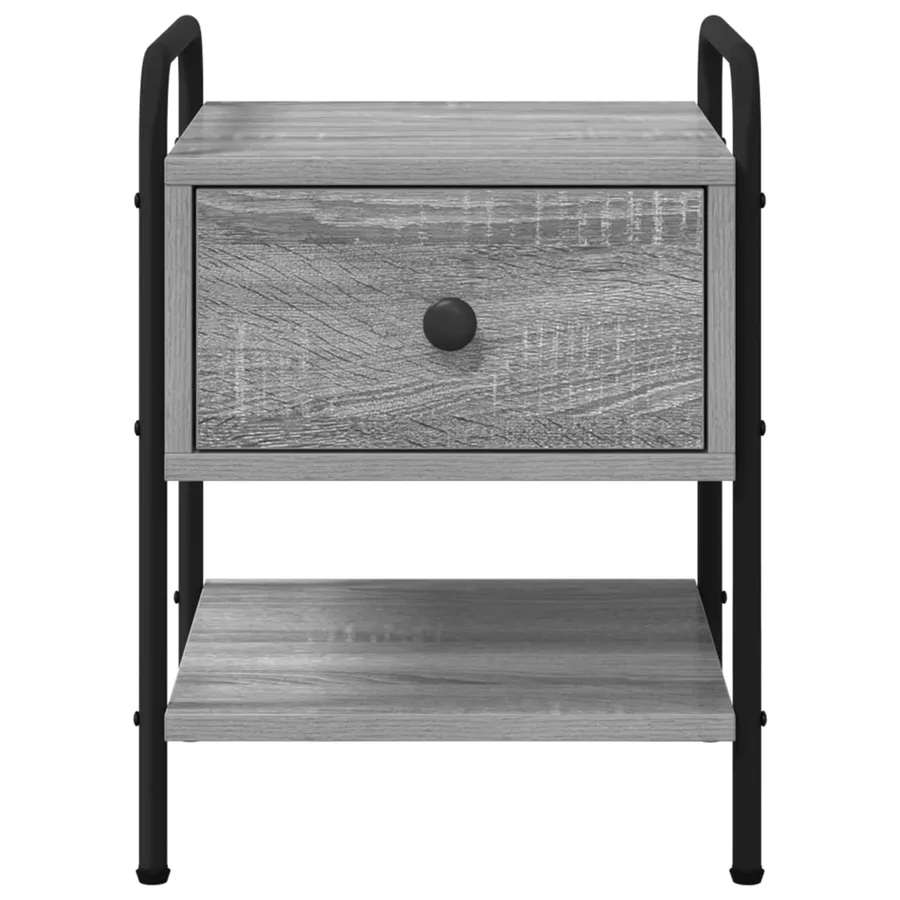 Table de chevet 2 pc Sonoma gris Bois d'ingénierie - 6