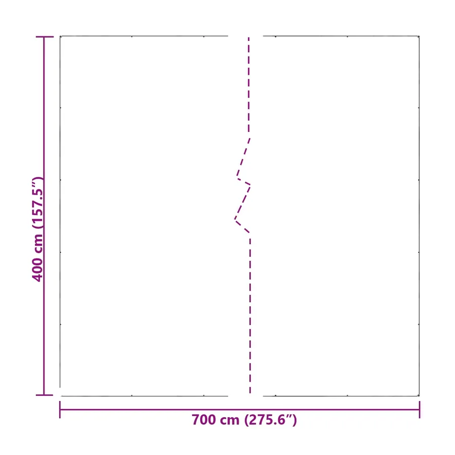 Bâche avec œillets Transparent 7 x 4 m Polyéthylène - 8