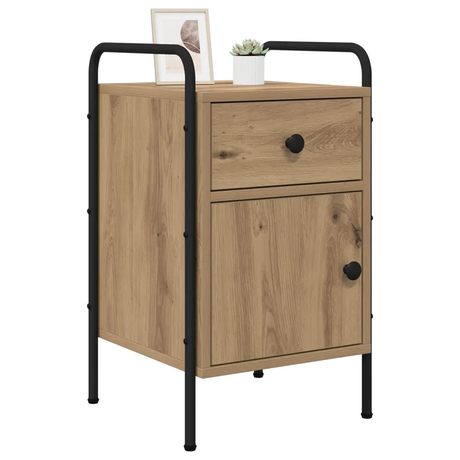 Table de chevet 2 pc Chêne artisanal 35 x 36,5 x 61 cm - 3