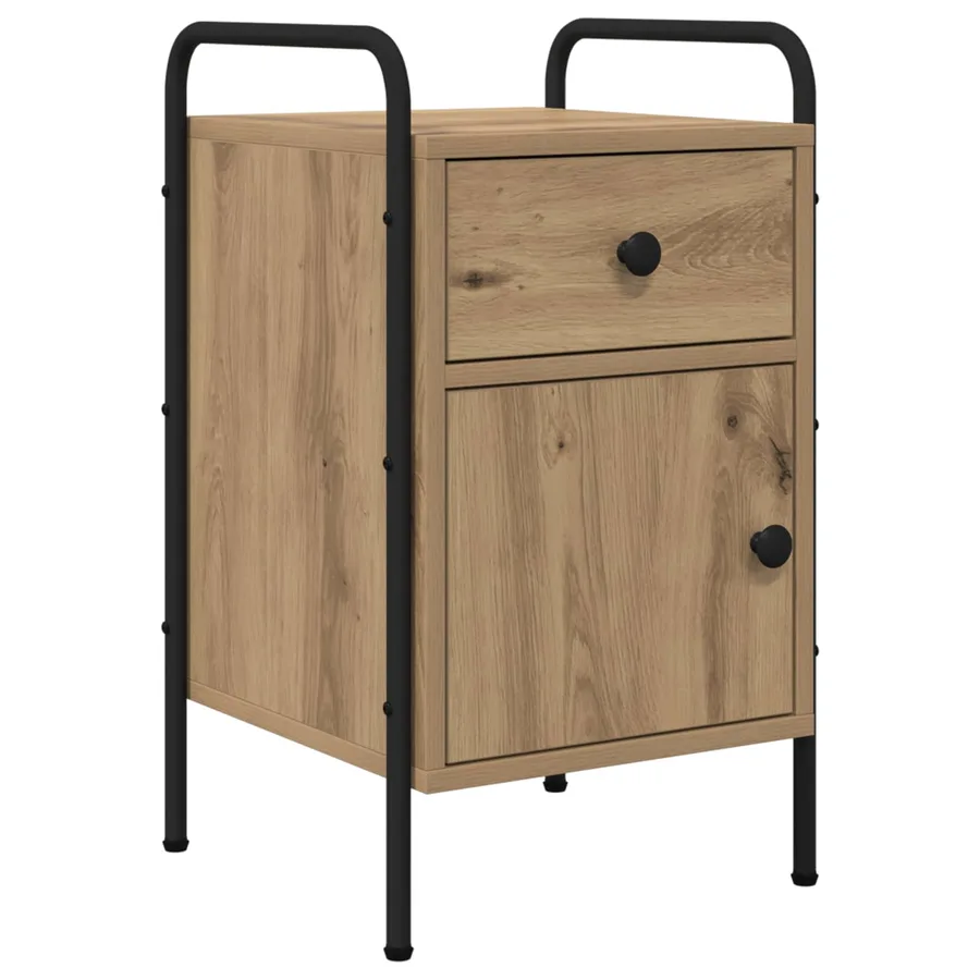 Table de chevet 2 pc Chêne artisanal 35 x 36,5 x 61 cm - 4
