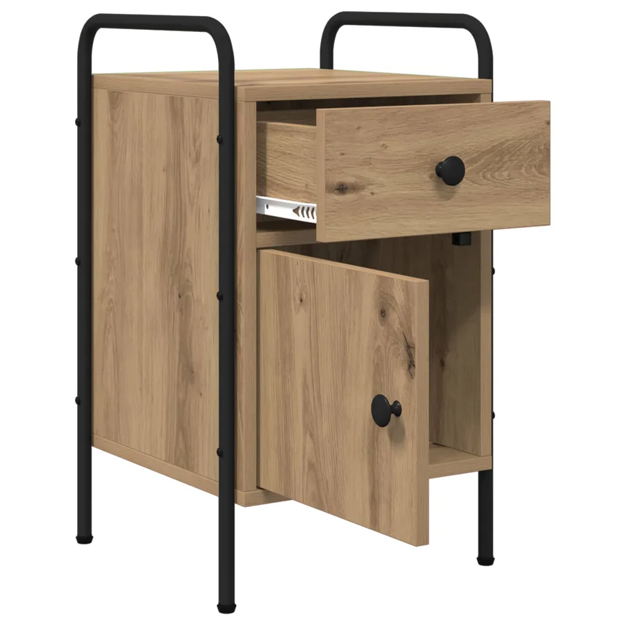 Table de chevet 2 pc Chêne artisanal 35 x 36,5 x 61 cm - 5