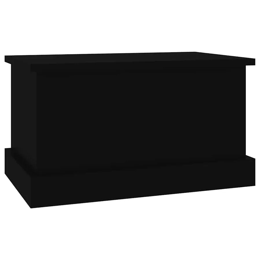 Boîte de rangement noir 50x30x28 cm bois d'ingénierie - 4