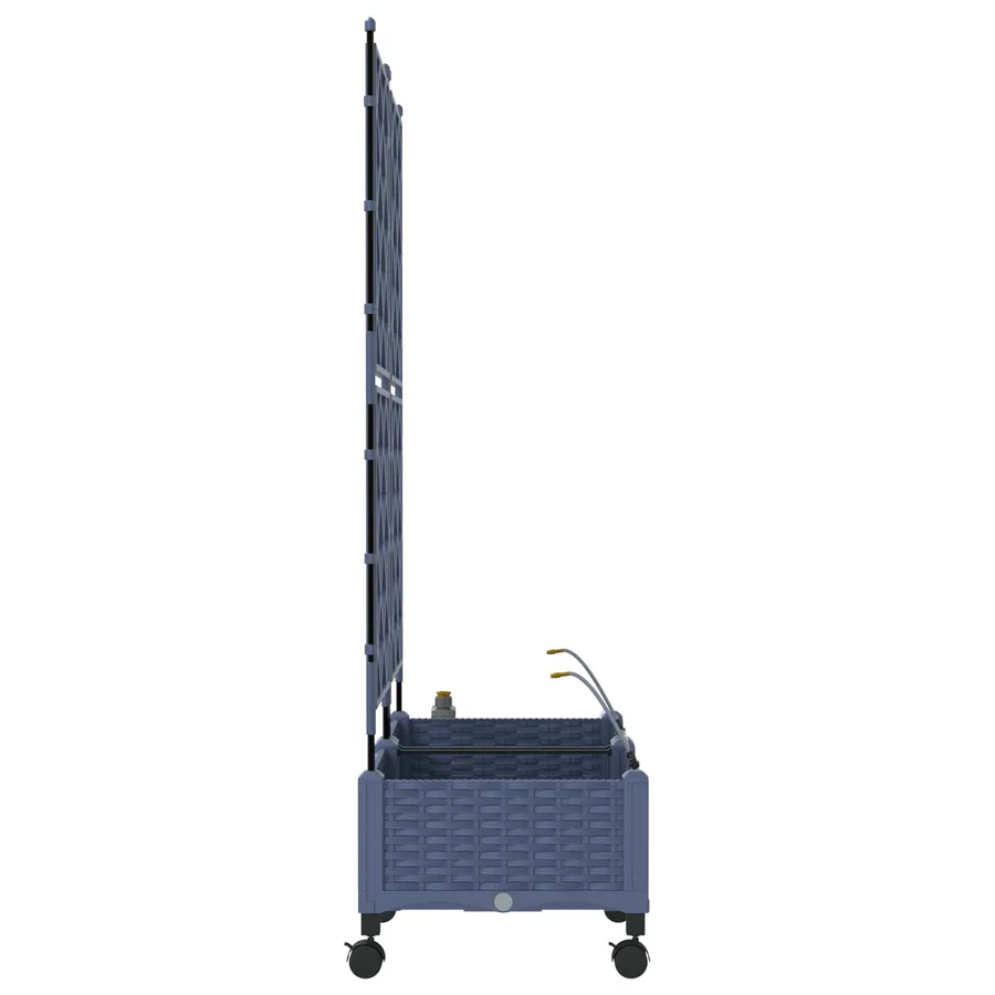 Porte-plante de jardin avec irrigation et roues 2 pc Gris PP - 3