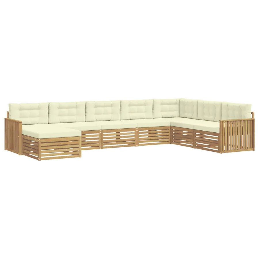 Ensemble de canapés d'extérieur 8 pc Blanc et crème - 2
