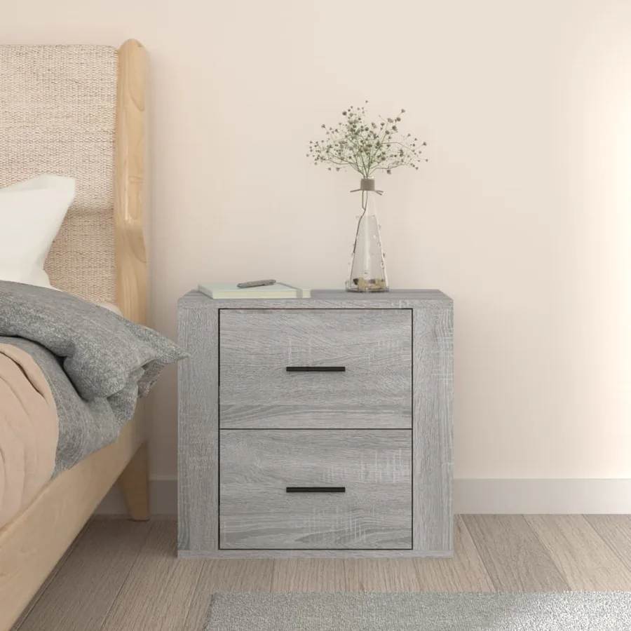 Table de chevet murale Sonoma gris 50x36x47 cm - 3