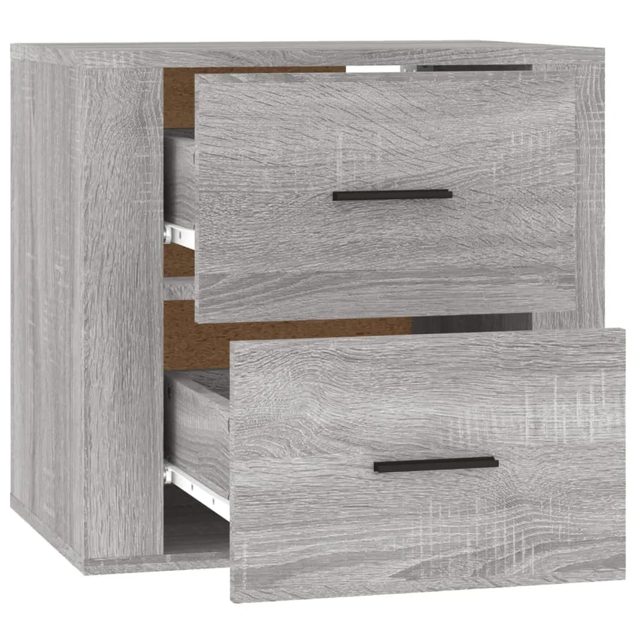 Table de chevet murale Sonoma gris 50x36x47 cm - 6
