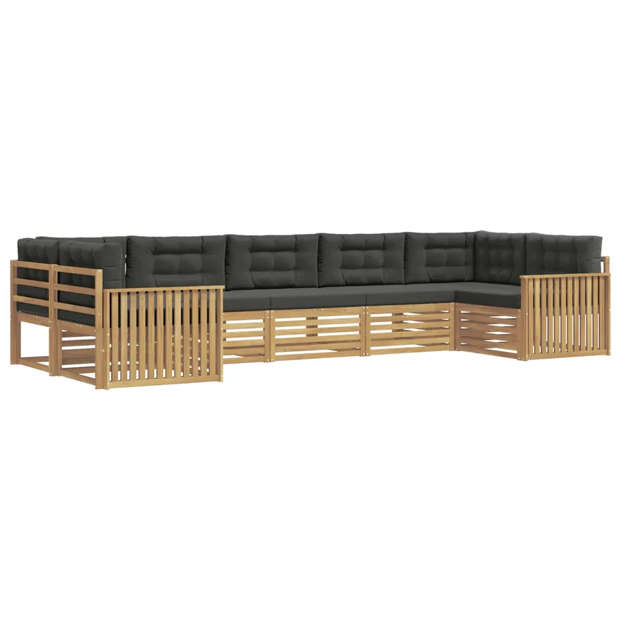 Ensemble de canapés d'extérieur 7 pc Blanc et anthracite - 2