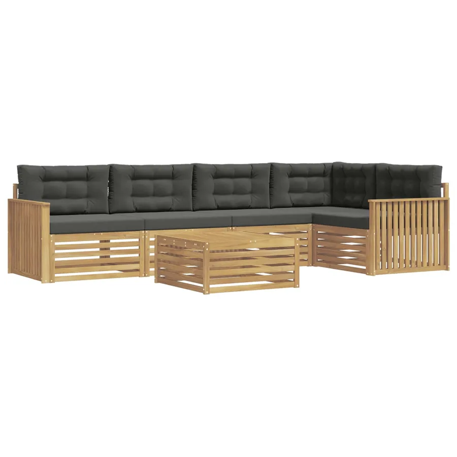 Ensemble de canapés d'extérieur 6 pc Blanc et anthracite - 2