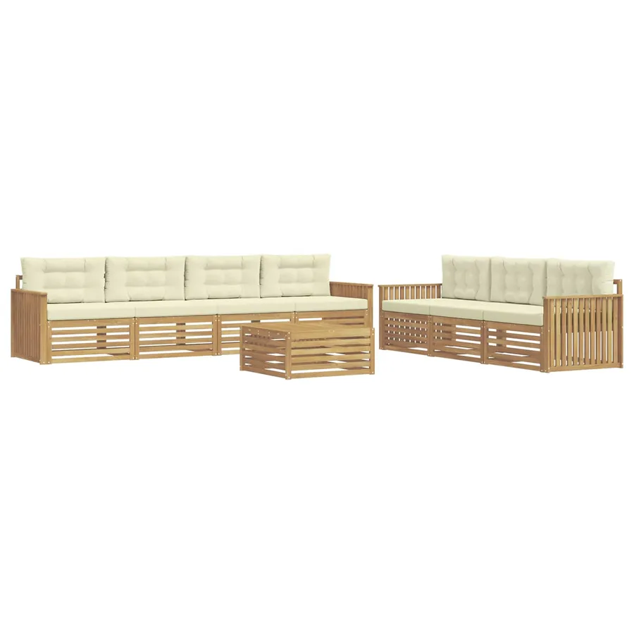 Ensemble de canapés d'extérieur 8 pc Blanc et crème - 2