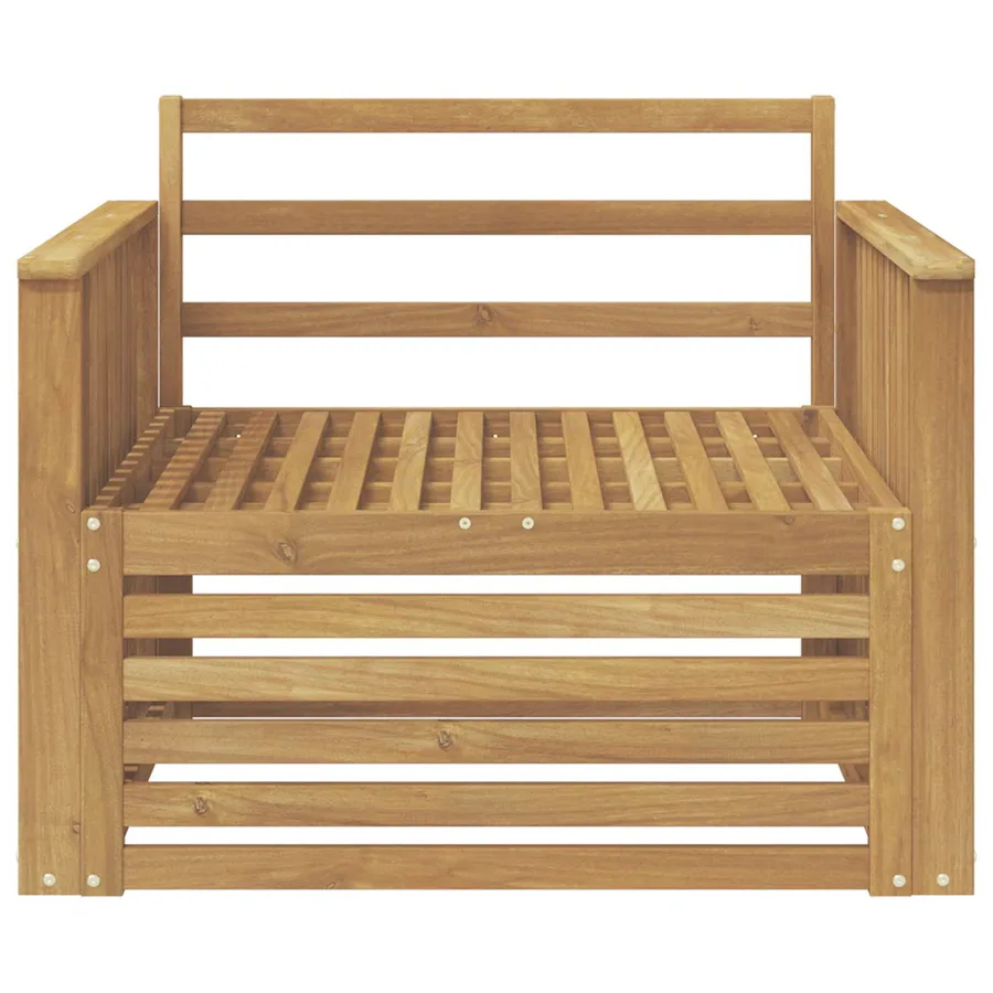 Canapé d’extérieur Bois d'Acacia Massif Blanc - 3