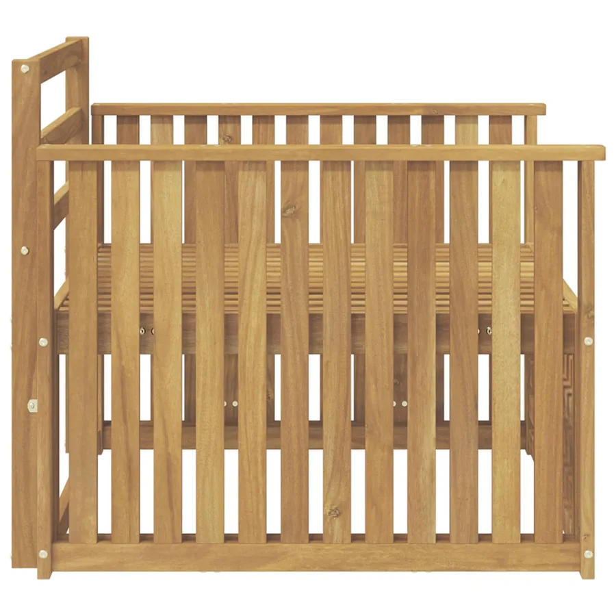 Canapé d’extérieur Bois d'Acacia Massif Blanc - 4