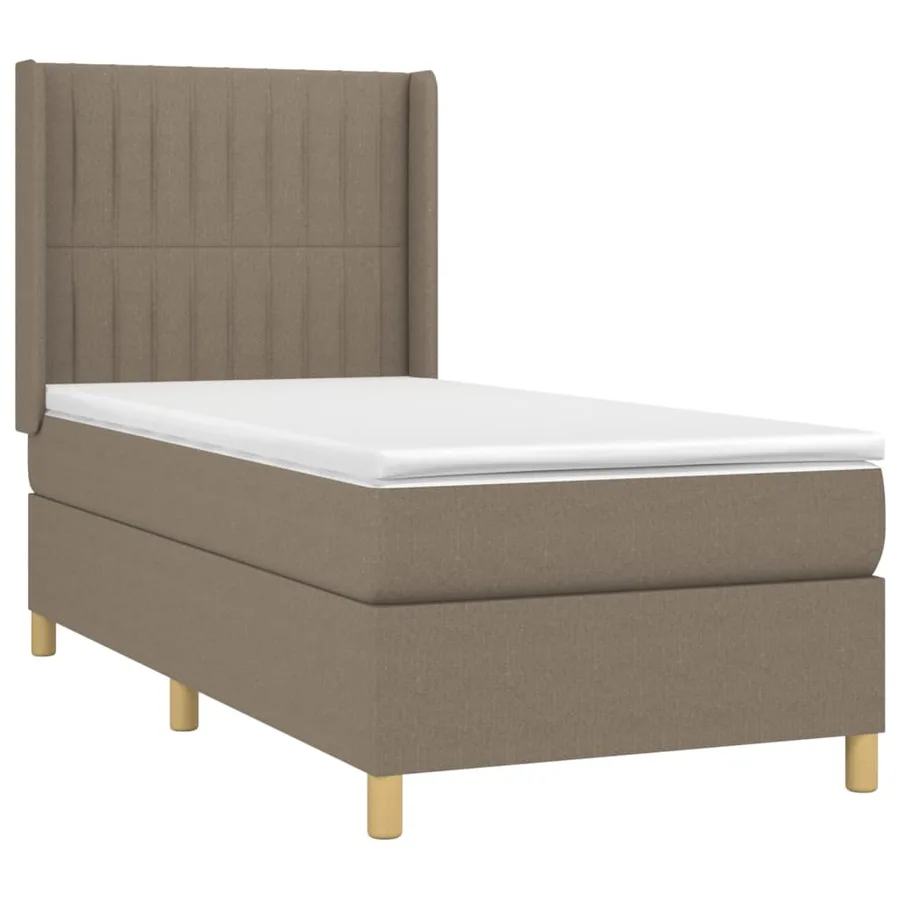 Sommier à lattes de lit avec matelas Taupe 80x200 cm Tissu - 3