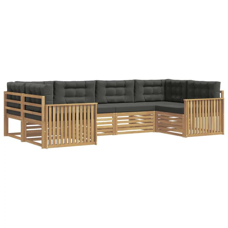 Ensemble de canapés d'extérieur 6 pc Blanc et anthracite - 2