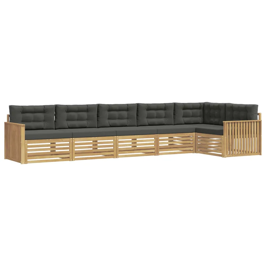 Ensemble de canapés d'extérieur 6 pc Blanc et anthracite - 2