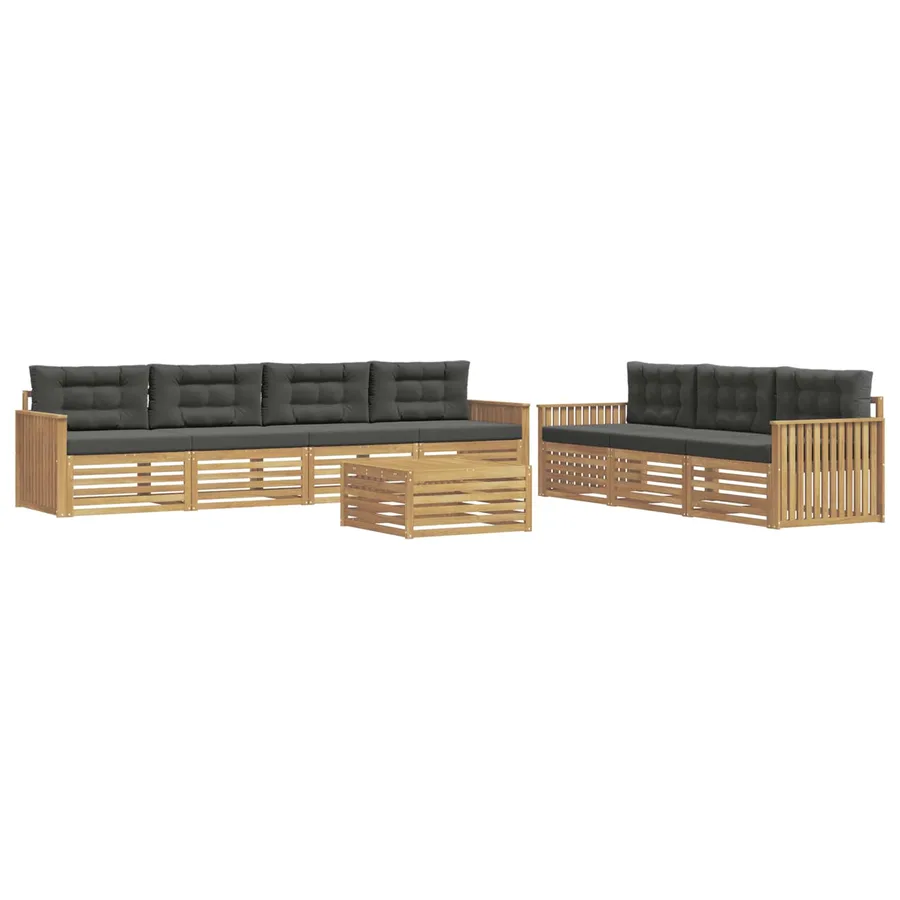 Ensemble de canapés d'extérieur 8 pc Blanc et anthracite - 2