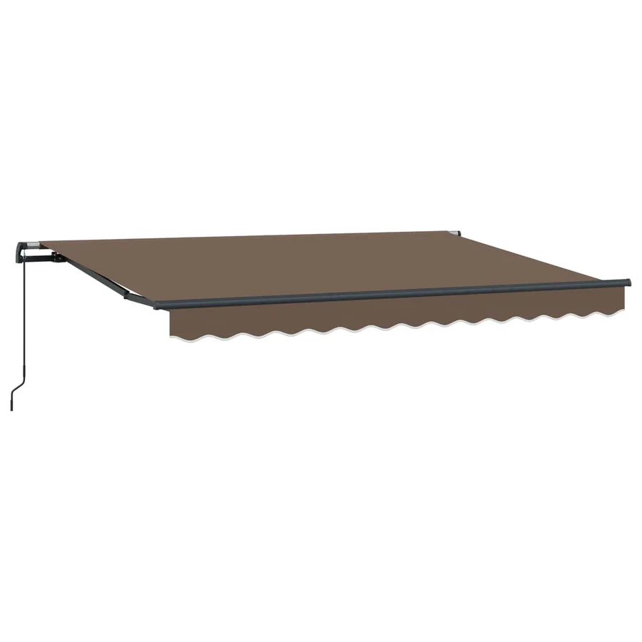 Auvent rétractable Taupe 450 × 350 cm Polyester et Aluminium - 2
