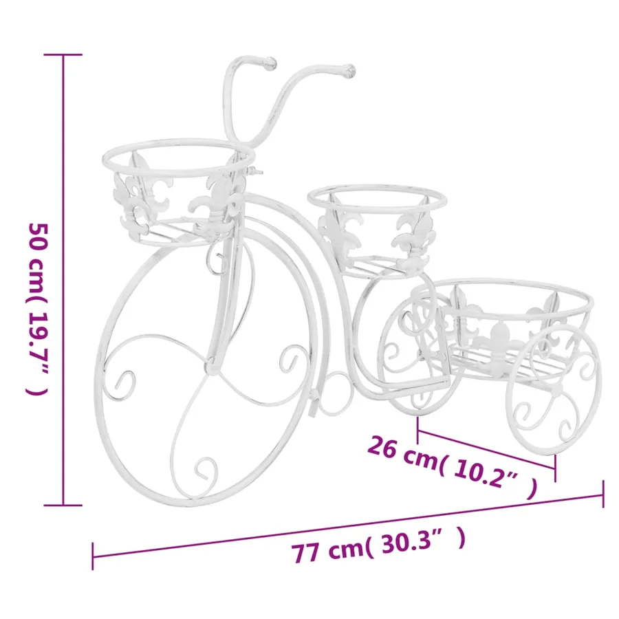 Support de plantes sous forme de vélo Style vintage Métal - 7