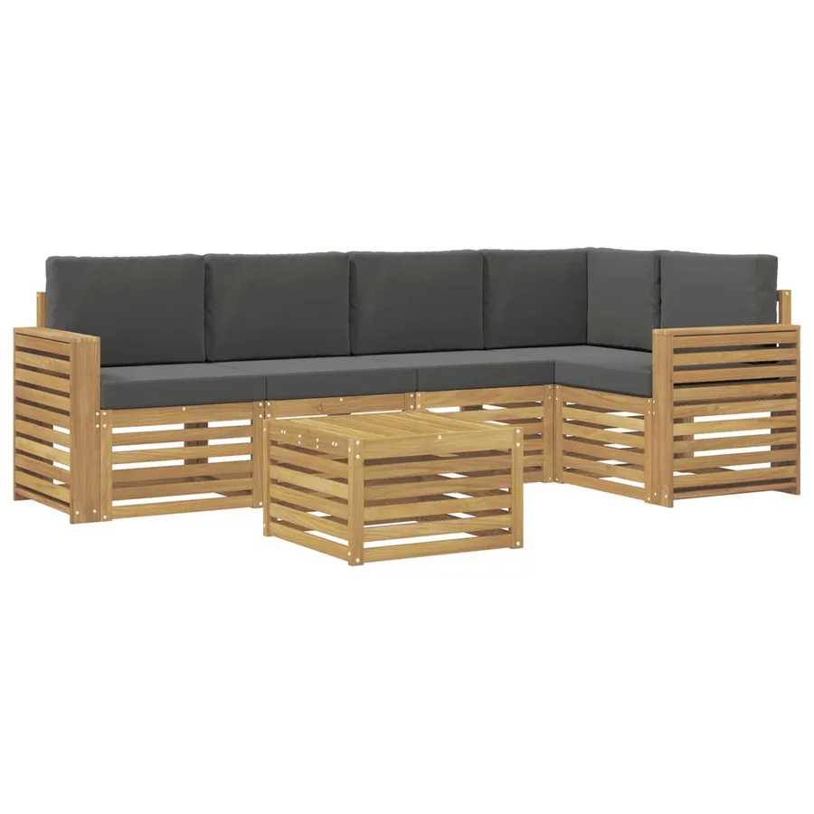 Ensemble de canapés d'extérieur 6 pcs Blanc et anthracite - 2
