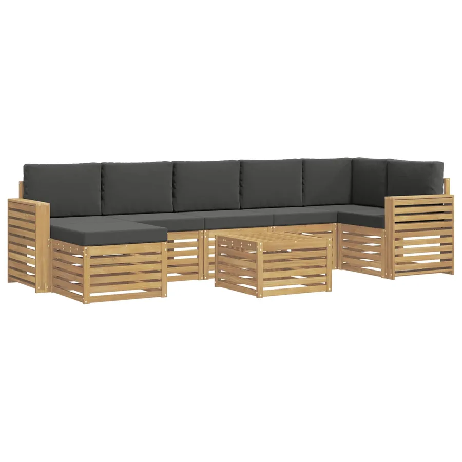Ensemble de canapés d'extérieur 8 pcs Blanc et anthracite - 2