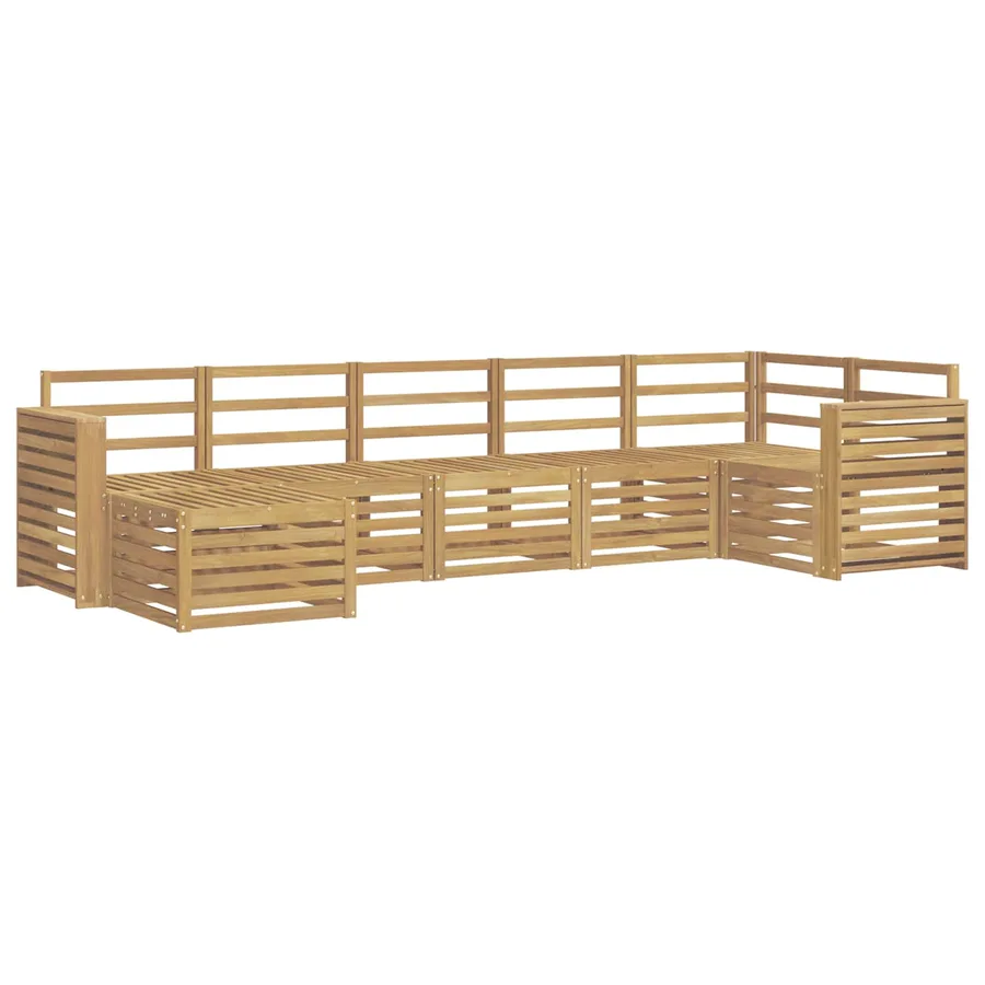 Ensemble de canapés d'extérieur 7 pcs Blanc - 2