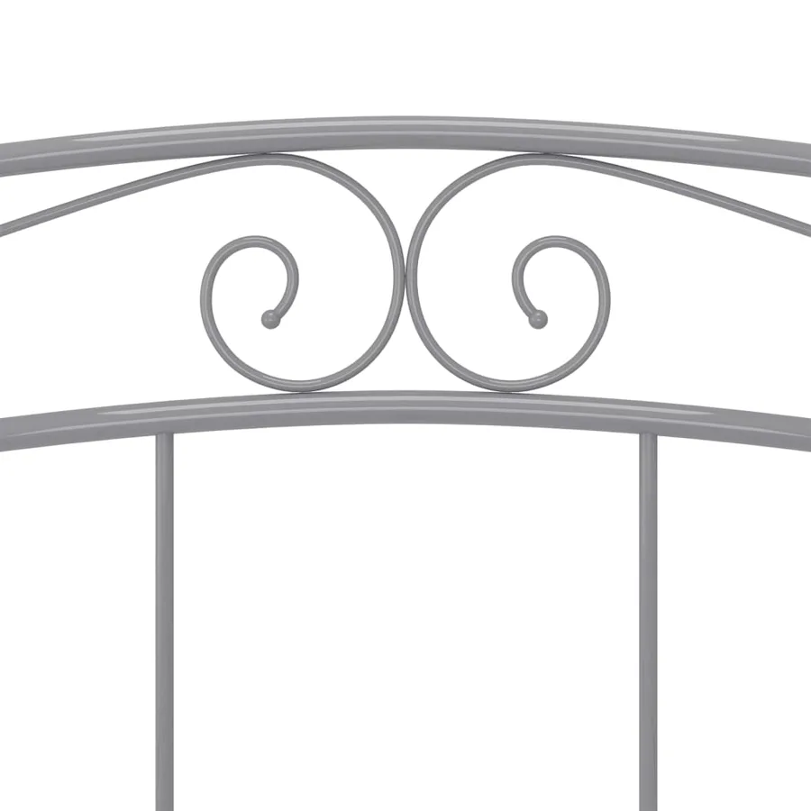 Cadre de lit sans matelas gris métal 140x200 cm - 7