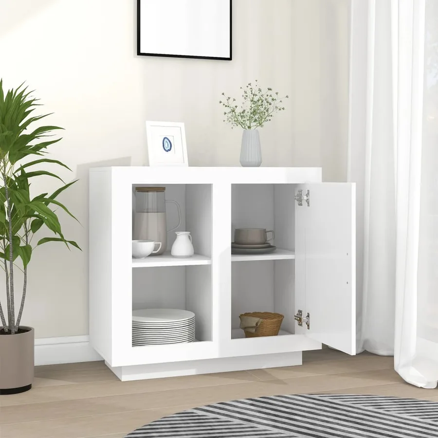 Buffet Blanc 80x40x75 cm - 3