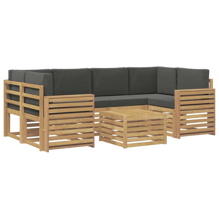 Ensemble de canapés d'extérieur 7 pcs Blanc et anthracite - 2