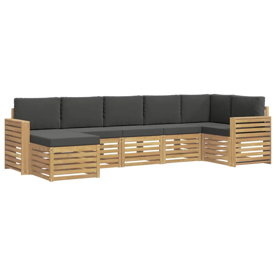 Ensemble de canapés d'extérieur 7 pcs Blanc et anthracite - 2