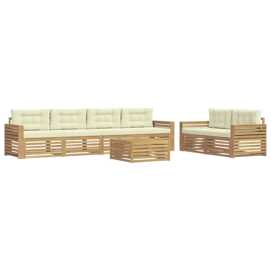 Ensemble de canapés d'extérieur 7 pc Blanc et crème - 2